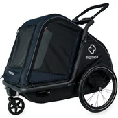 Przyczepki rowerowe - Przyczepka rowerowa HAMAX Pluto L Dla zwierząt Niebiesko-czarny - miniaturka - grafika 1