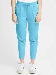 ICHI Spodnie materiałowe 20104757 Niebieski Slim Fit - Spodnie damskie - miniaturka - grafika 1