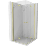 Kabiny prysznicowe - Mexen Mist-F Duo kabina prysznicowa składana 80 x 80 cm, transparent, złota szczotkowana - 8A6-080L-080P-55-00 - miniaturka - grafika 1