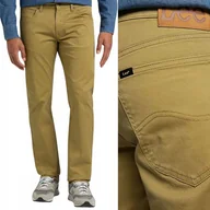 Spodnie męskie - Lee Daren Regular Ammonite Proste Materiałowe Spodnie Khaki W33 L34 - miniaturka - grafika 1