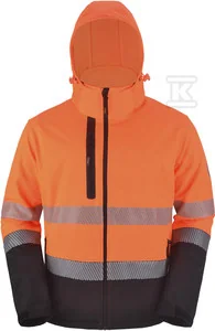 PROF Kurtka robocza softshell odblaskowa HI-VI (fluo) pomarańczowa L - Odzież robocza PROF Kurtka robocza softshell odblaskowa HI-VI (fluo) pomarańczowa L - Odzież robocza - miniaturka - grafika 1