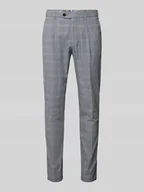 Spodnie męskie - Spodnie ze wzorem w kratę glencheck modelu ‘LEO’ - miniaturka - grafika 1