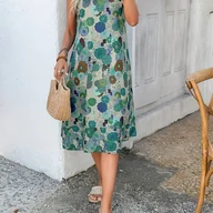 Sukienki - TEMU Kolorowe Damskie Sukienki na Ramiączkach - miniaturka - grafika 1