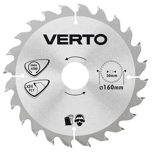 VERTO Tarcza do pilarki, widiowa, 160 x 30 mm, 24 zęby - Akcesoria do elektronarzędzi - miniaturka - grafika 1