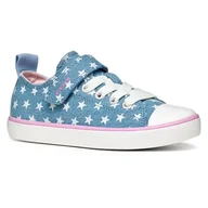 Buty dla dziewczynek - Geox J Gisli Girl A Sneakersy dziewczęce, niebieski/szary, 32 EU - miniaturka - grafika 1