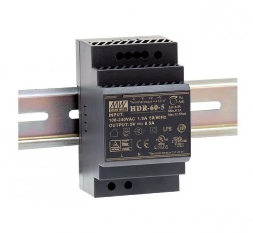 HDR-60-12 Zasilacz na szynę DIN 60W 12V 4.5A
