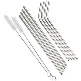 Kinghoff Słomki metalowe do napojów kinghoff 8szt. + etui kh-1357 KH-1357 Kinghoff - Słomki do napojów - miniaturka - grafika 1