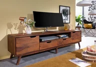 Szafki RTV - MALMO 2 Szafka RTV #121 Palisander olejowany 180x40x48 cm - miniaturka - grafika 1