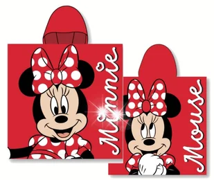 Okrycie z kapturem 110x55 Poncho myszka-minnie mouse - Okrycia kąpielowe dla dzieci - miniaturka - grafika 1