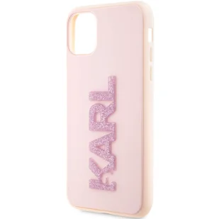Karl Lagerfeld KLHCN613DMBKCP iPhone 11 / Xr 6.1" różowy/pink hardcase 3D Rubber Glitter Logo - Etui i futerały do telefonów - miniaturka - grafika 6