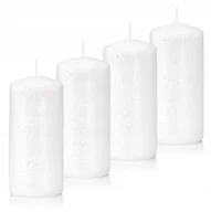 Świece - Świece ozdobne białe walec kokon 12/6 zestaw 4 szt - miniaturka - grafika 1