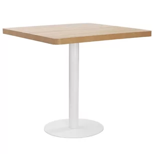 vidaXL Stolik bistro jasnobrązowy 80 x 80 cm MDF 286432 - Stoły - miniaturka - grafika 1