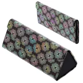 Akcesoria do okularów - Etui na okulary składane w trójkąt ET-133 czarne - miniaturka - grafika 1