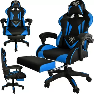MAXY C.O. Fotel gamingowy - czarno - niebieski MALATEC 5900779934184 - Fotele gamingowe - miniaturka - grafika 1