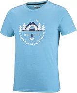Koszulki męskie - Columbia Columbia koszulka męska z krótkim rękawem Nelson Point Graphic Short Sleeve Tee, poliester/Modal niebieski Blau (Blue Sky Heather) S 1773021 - miniaturka - grafika 1