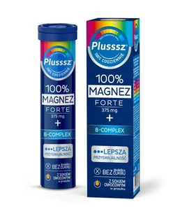 Polski Lek Plusssz 100% magnez forte + B-complex 20 tabletek musujących - Witaminy i minerały - miniaturka - grafika 1