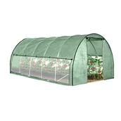 Szklarnie ogrodowe - Tunel Foliowy Szklarnia 3x8m PREMIUM 24m2 z Siatką na insekty Zielony - miniaturka - grafika 1
