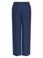 Spodnie damskie - MOSS COPENHAGEN Lniane spodnie w kolorze granatowym - miniaturka - grafika 1