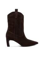 Botki damskie - GINO ROSSI Botki EO-ZARA-LT2546 Brązowy - miniaturka - grafika 1