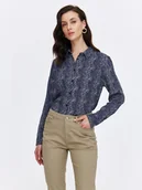 Koszule damskie - Koszula damska w drobny wzór TSKW24BLK353558X00 - TOP SECRET - Odzieżowy sklep internetowy TOP SECRET - miniaturka - grafika 1