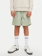 Spodenki damskie - Jack&Jones Junior Szorty materiałowe Jaiden 12275023 Szary Loose Fit - miniaturka - grafika 1