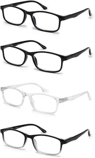 Okulary do Czytania Filtr Światła Niebieskiego 4 szt Przybliżenie 2x - Okulary korekcyjne, oprawki, szkła - miniaturka - grafika 1