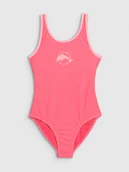 Stroje kąpielowe dla dziewczynek - 4F Kostium kąpielowy jednoczęściowy dziewczęcy - różowy 146/152 (10-12 lat) - miniaturka - grafika 1