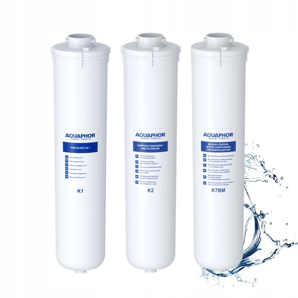 Zestaw wkłady K1, K2, K7BM do filtra Aquaphor RO-202s