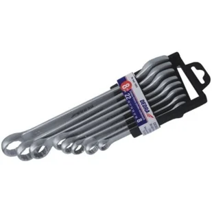 Dedra 8 sztuk Klucze płasko - oczkowy CrV 8,10,12,13,14,17,19, 22 mm 1403 - Klucze i nasadki - miniaturka - grafika 1