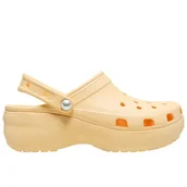 Klapki i japonki damskie - Klapki Crocs Classic Platform 211231-78Z - pomarańczowe - miniaturka - grafika 1