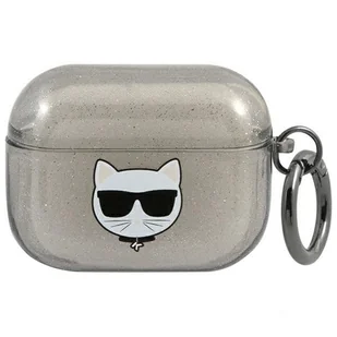 Apple Karl Lagerfeld Etui Karl Lagerfeld KLAPUCHGK AirPods Pro cover czarny/black Glitter Choupette KLD586BLK - Akcesoria do słuchawek - miniaturka - grafika 2