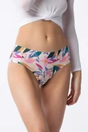 Majtki damskie - Figi damskie z grafiką pastelowych roślin Flamingo Simple Classic Julimex - miniaturka - grafika 1
