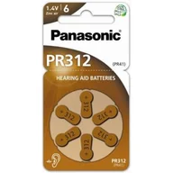 Baterie i akcesoria - Panasonic Baterie do aparatów słuchowych 312 6 sztuk PR312 - miniaturka - grafika 1