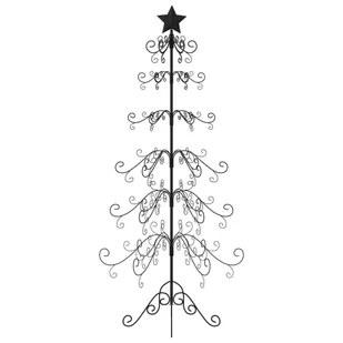 Metalowa choinka świąteczna, do dekoracji, czarna, 215 cm Lumarko! - Ozdoby bożonarodzeniowe - miniaturka - grafika 4