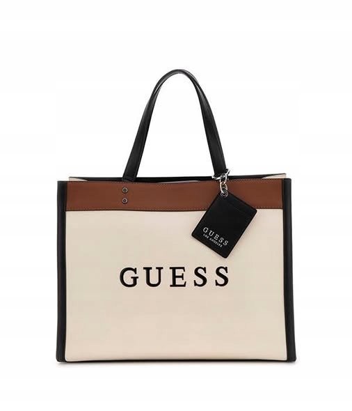 GUESS KLASYCZNA TOREBKA WIELOKOLOROWA Z LOGO 40x15x 30 2GŁA