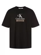 Koszulki męskie - Calvin Klein Jeans - T-shirt męski, czarny - miniaturka - grafika 1