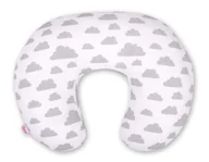 Pościel dla dzieci - Poduszka rogal- Fasolka do karmienia- Wiszące serduszka paseczki niebieskie - miniaturka - grafika 1