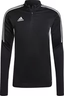 Bluzy męskie - Bluza męska adidas Condivo 22 Training Top czarna HA6269-S - miniaturka - grafika 1