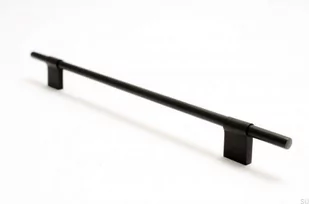 Uchwyt meblowy Line 224 Czarny Aluminium - Zawiasy, okucia i inne akcesoria - miniaturka - grafika 1