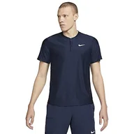 Koszulki męskie - Nike Męska koszulka polo M Nkct Df Advtg, Obsydian/Obsydian/White, XL - miniaturka - grafika 1