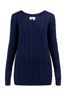 Swetry damskie - ALARY Damski sweter z dzianiny 15424696-AL01, niebieski, M/L, niebieski, M-L - miniaturka - grafika 1