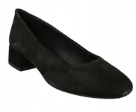 Czółenka - GEOX CZÓŁENKA CZARNE WSUWANE NA OBCASIE DAMSKIE 36 Ż7Q - miniaturka - grafika 1