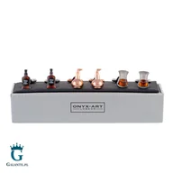 Spinki do mankietów i krawatów - Zestaw spinek do mankietów na prezent dla konesera whisky - miniaturka - grafika 1