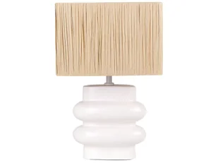Lampa stołowa ceramiczna biała JUDY - Lampy stojące - miniaturka - grafika 1