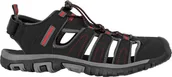 Sandały męskie - Hi-Tec Sandały męskie Tiore czarno-czerwone r. 44 - miniaturka - grafika 1