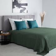 Narzuty - Narzuta na łóżko 260x260 Linen green, 260 x 260 cm - miniaturka - grafika 1