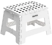 Taborety i hokery - Składany biały mały antypoślizgowy stołek T0-C47 - miniaturka - grafika 1