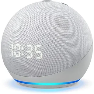 Amazon Echo Dot 4 z zegarem (glacier white) - Kup na Raty - - Systemy inteligentnych domów - miniaturka - grafika 1