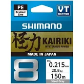 Żyłki wędkarskie - Plecionka SHIMANO Kairiki 8 0.215 mm / 150 m Szary - miniaturka - grafika 1