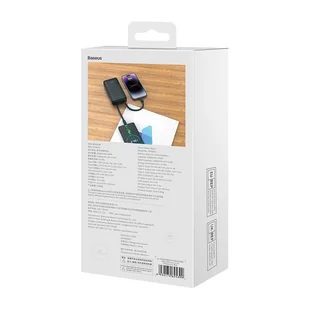 Powerbank Baseus Comet z kablem USB do USB-C, 10000mAh, 22.5W (czarny) - Powerbanki - miniaturka - grafika 10